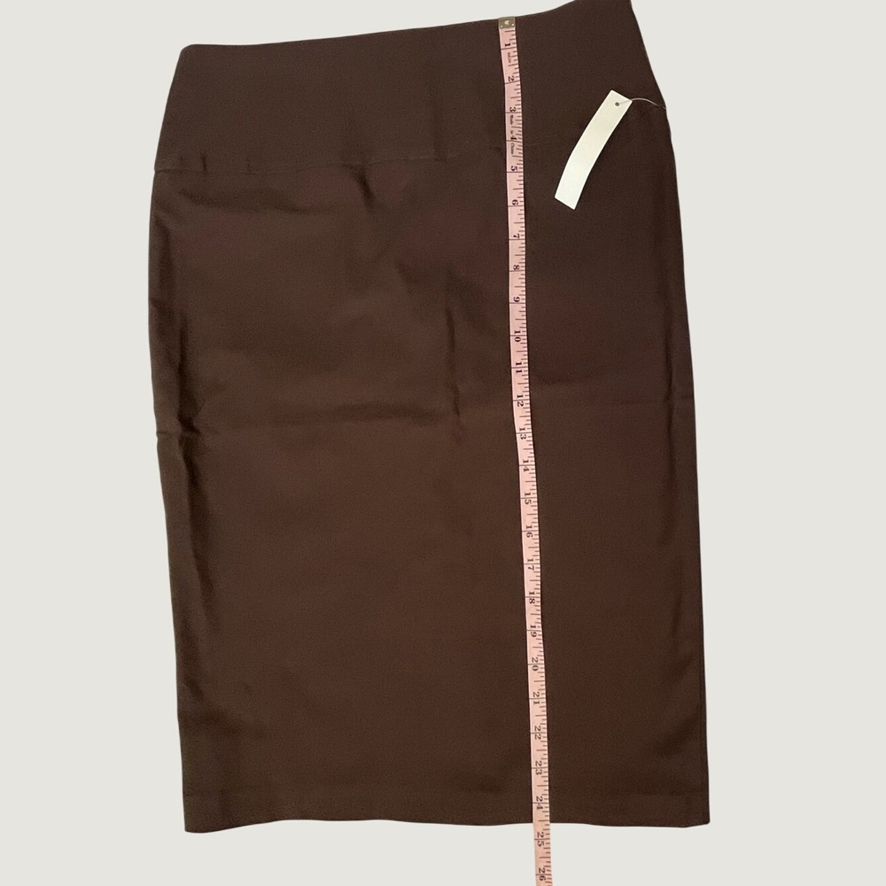 COLOR SWATCH Straight Pencil Stretch Skirt USA Made Womens Large Brown NWT - Picture 9 of 9